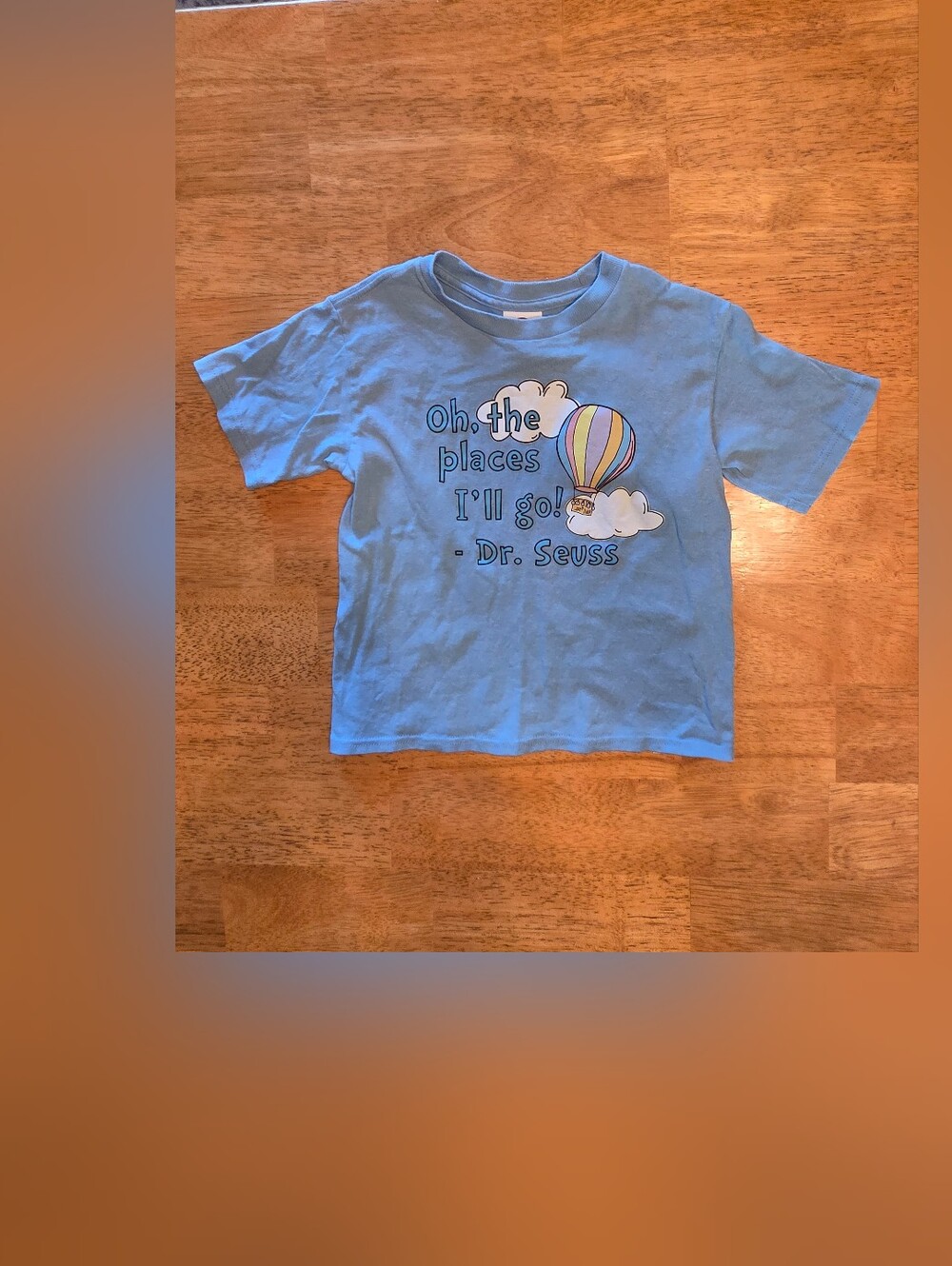 Dr. Seuss Light Blue Kids' Hot Air Balloon Graphic Tee